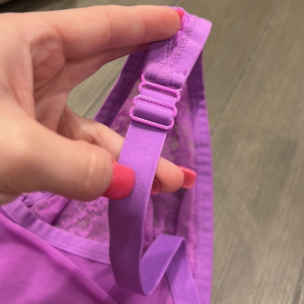 Cacique Lace Underwire Bra in Vibrant Purple - Picture 11 of 11